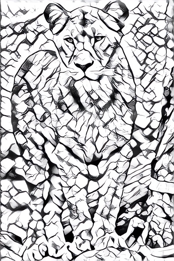 AI art abstract line drawing sketch in the style of rocks. Took a picture of some stones at the lakeshore and used them as the style image.