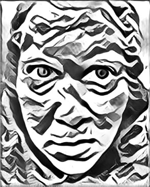 A camera picture of my face turned into a drawing.
